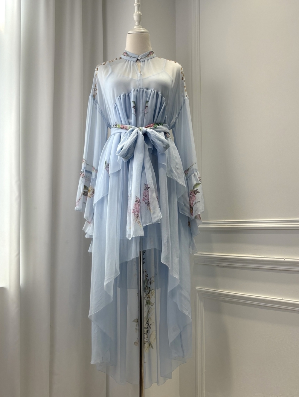Camilla ruffle high low dress with long sleeve - Picture 13 of 15